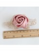 Fashion Elegant Personality Retro Golden Lace Leaves Pink Roses Female Hairpin