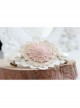 Fashion Elegant Retro Golden Lace Pink Flower Love White Pearl Lady Hairpin