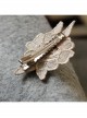 Handmade Retro Fashion Elegant Cute Rabbit Pink Rose White Pearl Golden Lace Female Hairpin