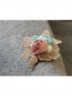 Handmade Retro Fashion Elegant Cute Rabbit Pink Rose White Pearl Golden Lace Female Hairpin