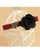 Fashion Gothic Casual Retro Christmas Tree Holiday Black Rose Handmade Red Hairpin