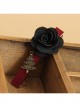 Fashion Gothic Casual Retro Christmas Tree Holiday Black Rose Handmade Red Hairpin