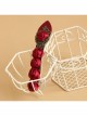 Creative Fashion Retro Personality Gothic Red Rose Festival Handmade Female Hairpin
