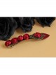 Creative Fashion Retro Personality Gothic Red Rose Festival Handmade Female Hairpin