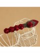 Creative Fashion Retro Personality Gothic Red Rose Festival Handmade Female Hairpin