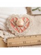 Fashion Elegant Golden Lace Pink Love Rose Flower Retro Handmade Female Hairpin
