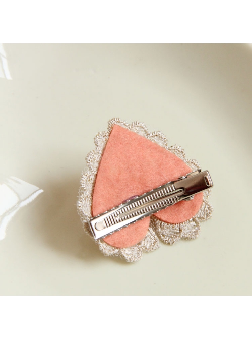 Fashion Elegant Golden Lace Pink Love Rose Flower Retro Handmade Female Hairpin