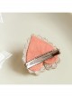 Fashion Elegant Golden Lace Pink Love Rose Flower Retro Handmade Female Hairpin