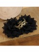 Gothic Fashion Black Fabric Flower Mask Female Handmade Retro Hairpin