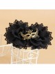Gothic Fashion Black Fabric Flower Mask Female Handmade Retro Hairpin