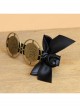 Retro Gothic Fashion Elegant Black Bow Rose Flower Handmade Female Hairpin
