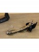 Retro Gothic Fashion Elegant Black Bow Rose Flower Handmade Female Hairpin