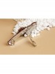 Fashion Elegant Bride Festive Red Rose Flower Gemstone Handmade Hairpin