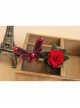 Fashion Elegant Red Rose Butterfly Gothic Vampire Retro Fabric Hairpin