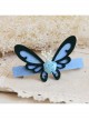 Fashion Elegant Blue Flower Butterfly Fabric Handmade Palace Hairpin