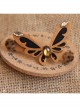 Exaggerated Personality Leopard Print Brown Butterfly Fabric Fashion Handmade Hairpin