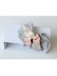 Fashion Elegant Casual Chiffon Handmade Pink Bow Rose Female Gray Hairpin