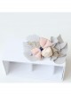 Fashion Elegant Casual Chiffon Handmade Pink Bow Rose Female Gray Hairpin