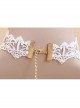 Baroque White Lace Bride Pearl Rhinestone Fashion Female Short Necklace