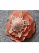 Handmade Fashion Elegant Pink Flower Golden Lace Boutique Hairpin