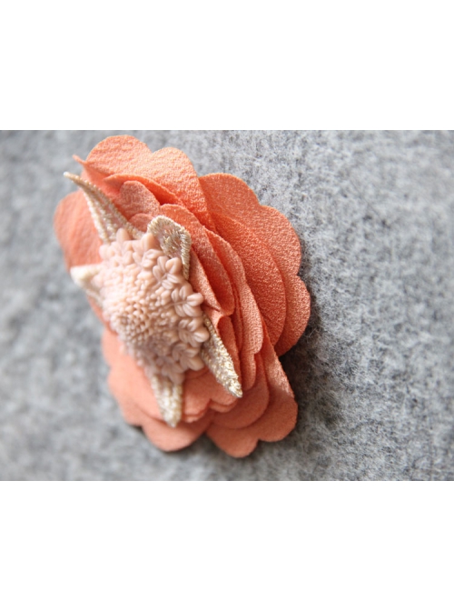Handmade Fashion Elegant Pink Flower Golden Lace Boutique Hairpin