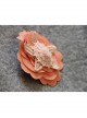 Handmade Fashion Elegant Pink Flower Golden Lace Boutique Hairpin