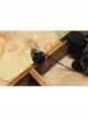 Fashion Black Butterfly Retro Gothic Rose Flower Diamond Lace Bracelet With Ring One Chain