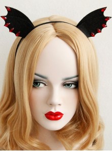 Fashion Exaggerated Black Bat Halloween Christmas Holiday Prom Party Animal Ears Demon Female Headband