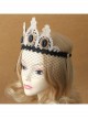 Gothic Fashion Retro Sin Christmas Show Stage Queen Baroque Lace Crown Black Mask
