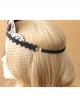 Gothic Fashion Retro Sin Christmas Show Stage Queen Baroque Lace Crown Black Mask