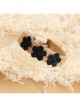 Fashion Simple Leisure Weaving Hemp Rope Black Lace Flowers Retro Female Bracelet