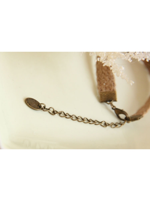 Fashion Simple Leisure Weaving Hemp Rope Black Lace Flowers Retro Female Bracelet