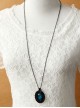 Fashion Retro Casual Halloween Personality Bat Cross Coffin Black Female Sweater Chain
