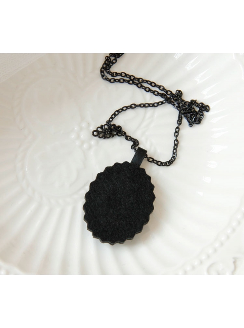 Fashion Retro Casual Halloween Personality Bat Cross Coffin Black Female Sweater Chain