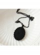 Fashion Retro Casual Halloween Personality Bat Cross Coffin Black Female Sweater Chain