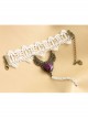 Fashion Retro Casual Bride Bridesmaid White Lace Purple Rose Bracelet Ring One Chain