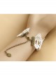 Fashion Retro Casual Bride Bridesmaid White Lace Purple Rose Bracelet Ring One Chain