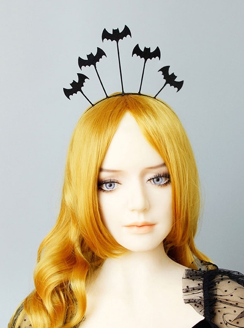 Retro Fashion Gothic Black Bat Wings Halloween Vampire Prom Show Female Headband