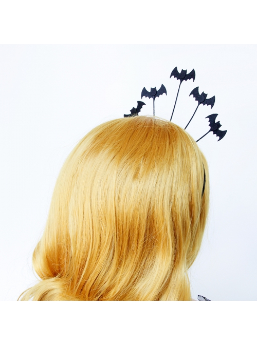 Retro Fashion Gothic Black Bat Wings Halloween Vampire Prom Show Female Headband