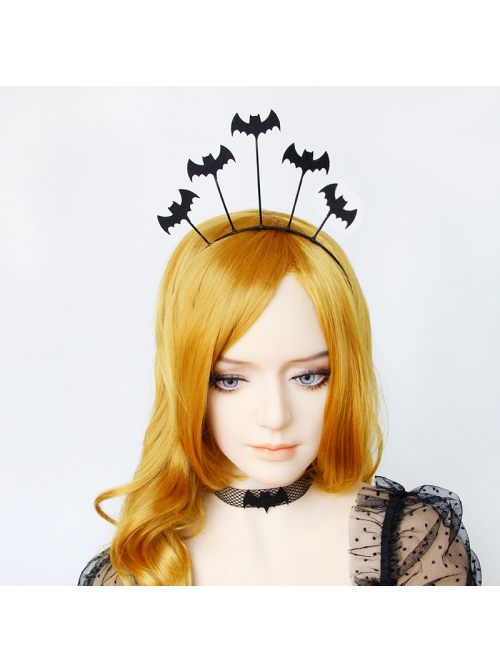 Retro Fashion Gothic Black Bat Wings Halloween Vampire Prom Show Female Headband
