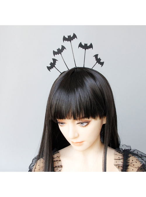 Retro Fashion Gothic Black Bat Wings Halloween Vampire Prom Show Female Headband