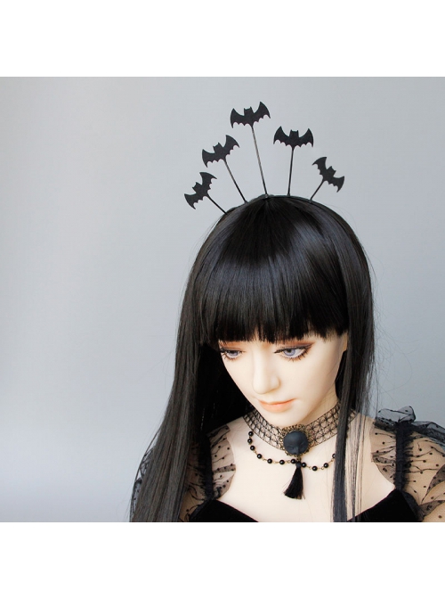 Retro Fashion Gothic Black Bat Wings Halloween Vampire Prom Show Female Headband