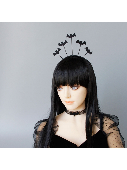 Retro Fashion Gothic Black Bat Wings Halloween Vampire Prom Show Female Headband
