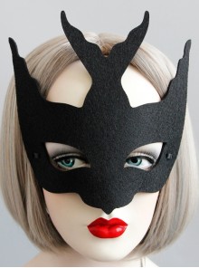 Fashion Retro Exaggerated Black Masquerade Party Halloween Christmas Holiday Half Face Male Female Mask