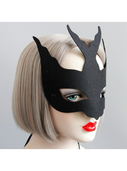 Fashion Retro Exaggerated Black Masquerade Party Halloween Christmas Holiday Half Face Male Female Mask