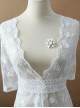 Baroque Fashion Retro White Shell Pearl Lace Lolita Lady Small Brooch