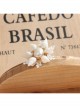 Baroque Fashion Retro White Shell Pearl Lace Lolita Lady Small Brooch
