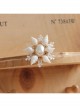 Baroque Fashion Retro White Shell Pearl Lace Lolita Lady Small Brooch