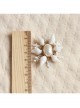 Baroque Fashion Retro White Shell Pearl Lace Lolita Lady Small Brooch