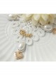 Fashion Retro Bride White Lace Flowers Golden Letters Love Pearl Wide Female Armband